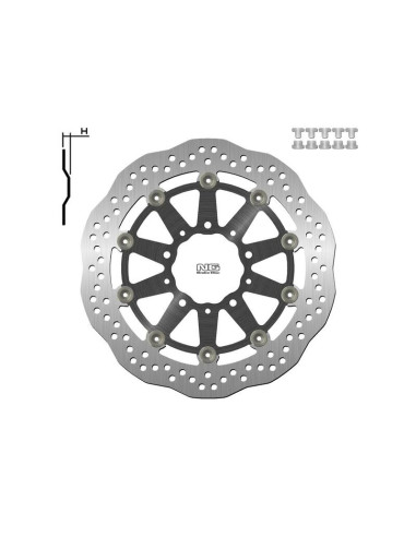 Disque de frein NG BRAKES Pétale Flottant - 1701XG