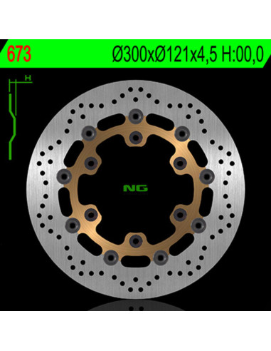 Disque de frein NG BRAKES flottant - 673