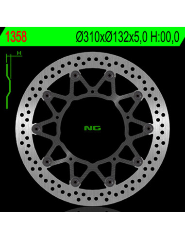 Disque de frein NG BRAKES flottant - 1358