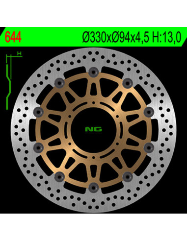 Disque de frein NG BRAKES flottant - 644