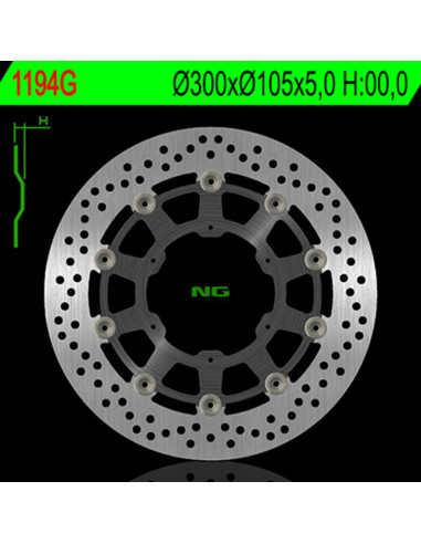 Disque de frein NG BRAKES flottant - 1194G