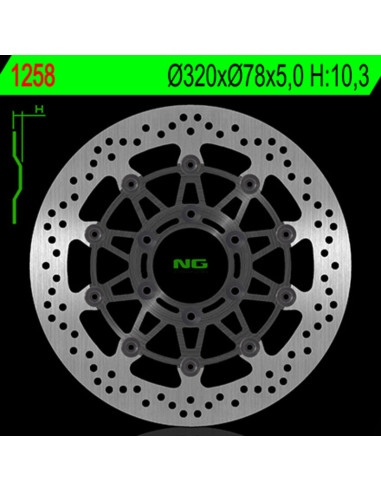 Disque de frein NG BRAKES flottant - 1258