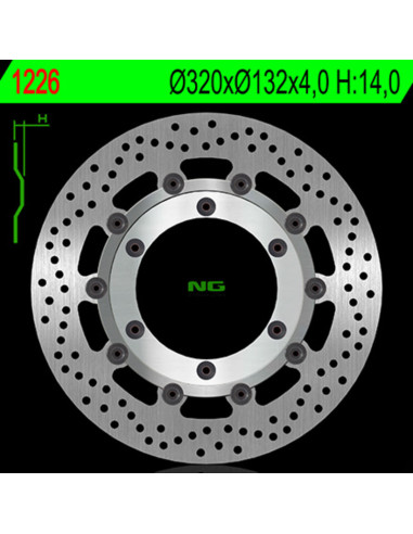 Disque de frein NG BRAKES flottant - 1226