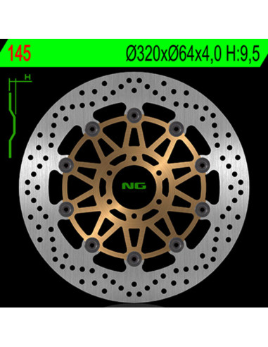 Disque de frein NG BRAKES flottant - 145