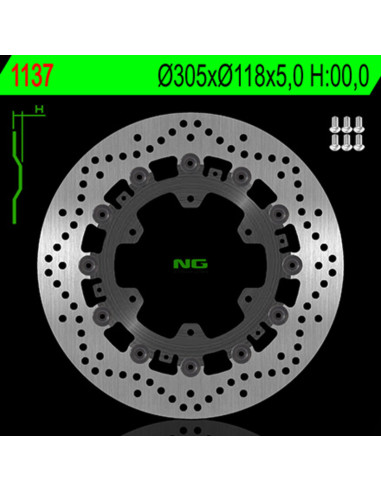 Disque de frein NG BRAKES flottant - 1137