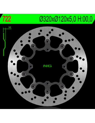 Disque de frein NG BRAKES flottant - 722