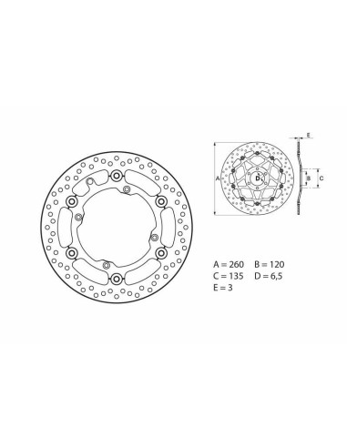 Disque de frein BREMBO Oro flottant - 78B40814