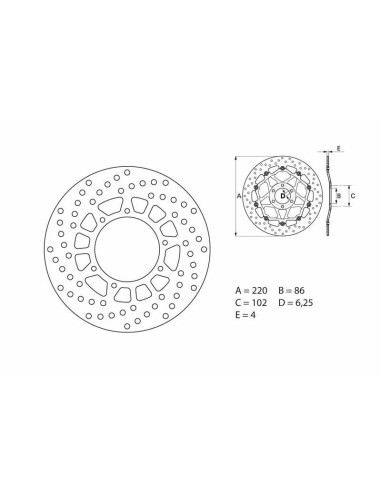 BREMBO Oro Fix Brake Disc - 68B40742