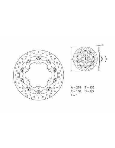 BREMBO Oro Floating Brake Disc - 78B40830