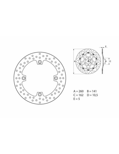 BREMBO Oro Fix Brake Disc - 68B407E3