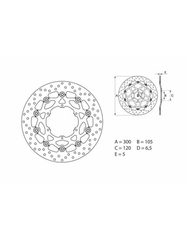 BREMBO Oro Floating Brake Disc - 78B40896