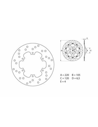 Disque de frein BREMBO Oro fixe - 68B40738