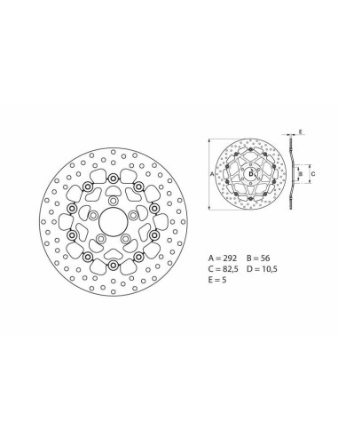 BREMBO Oro Floating Brake Disc - 78B40828