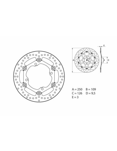 BREMBO Oro Floating Brake Disc - 78B40811