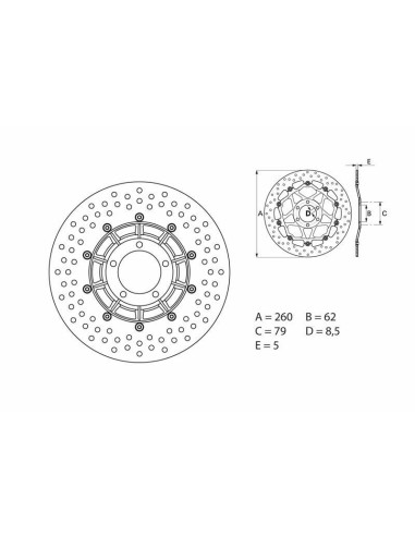 BREMBO Oro Fix Brake Disc - 68B407B1