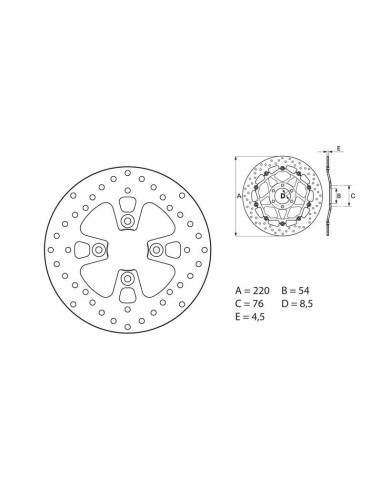 BREMBO Oro Fix Brake Disc - 68B407G3