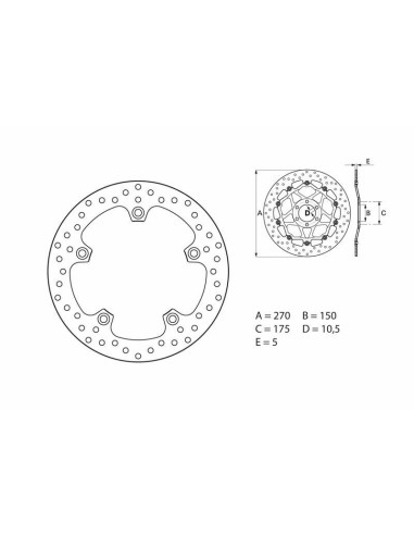 BREMBO Oro Fix Brake Disc - 68B407G0