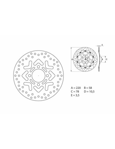 Disque de frein BREMBO Oro fixe - 68B40759