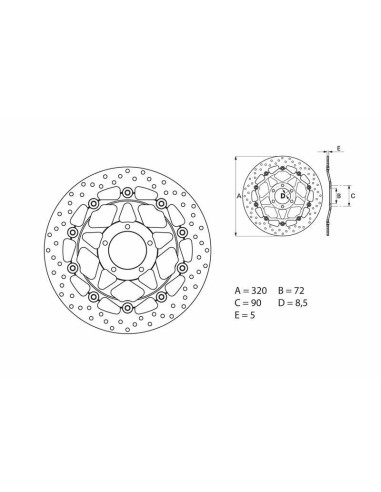 Disque de frein BREMBO Oro flottant - 78B40880