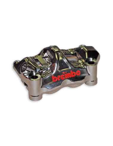 Paire étriers BREMBO UPGRADE GP4RX (usinés CNC nickelé) - 100mm (avec plaquettes)