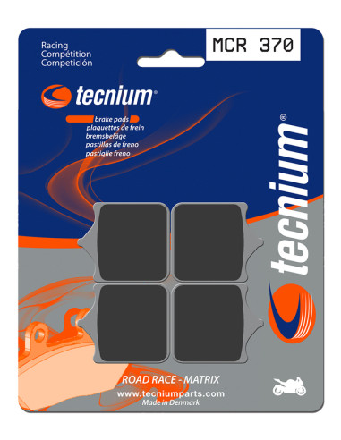 Plaquettes de frein TECNIUM Racing métal fritté carbone - MCR370