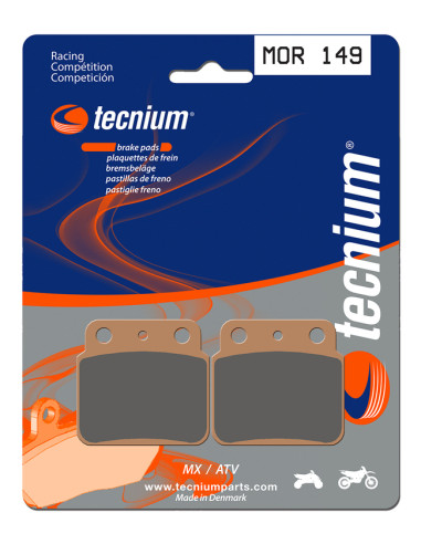 Plaquettes de frein TECNIUM Racing MX/Quad métal fritté - MOR149