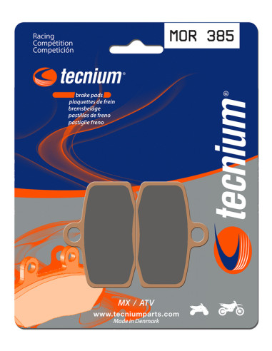 Plaquettes de frein TECNIUM Racing MX/Quad métal fritté - MOR385
