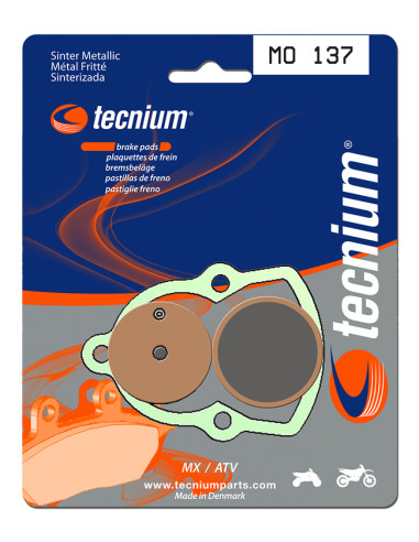 Plaquettes de frein TECNIUM MX/Quad métal fritté - MO137