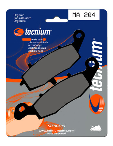 TECNIUM Street Organic Brake pads - MA204