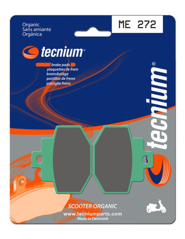 Plaquettes de frein TECNIUM Scooter organique - ME272