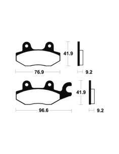 Plaquettes de frein BRAKING route/Scooter/Off-Road/Quad semi-métallique -  831SM1