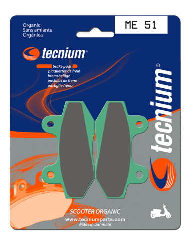 Plaquettes de frein TECNIUM Scooter organique - ME51