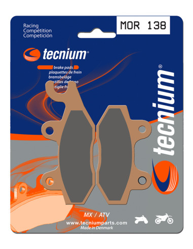 Plaquettes de frein TECNIUM Racing MX/Quad métal fritté - MOR138
