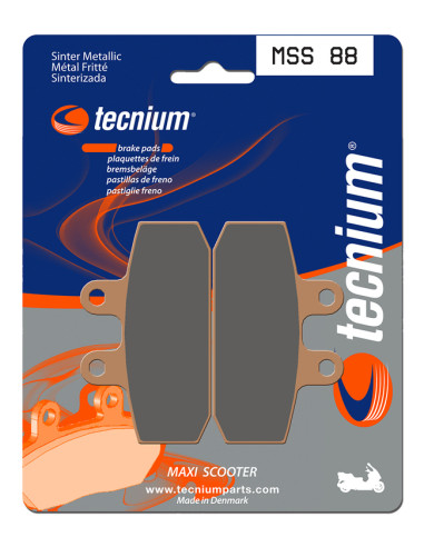 Plaquettes de frein TECNIUM Maxi Scooter métal fritté - MSS88