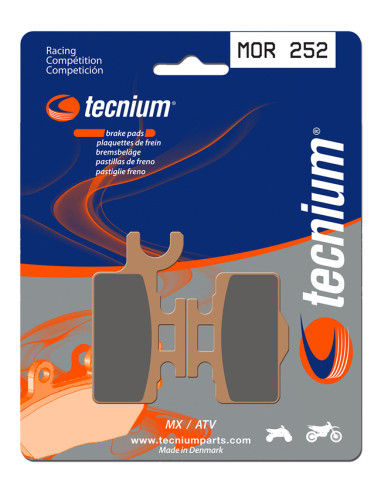 Plaquettes de frein TECNIUM Racing MX/Quad métal fritté - MOR252