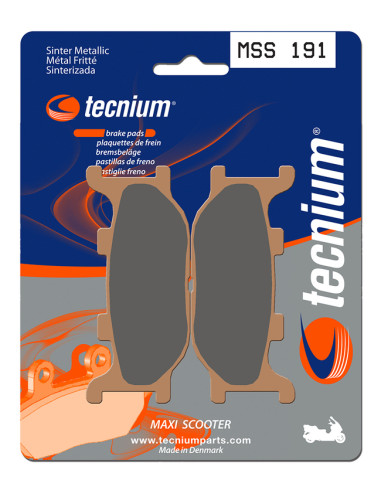 TECNIUM Maxi Scooter Sintered Metal Brake pads - MSS191