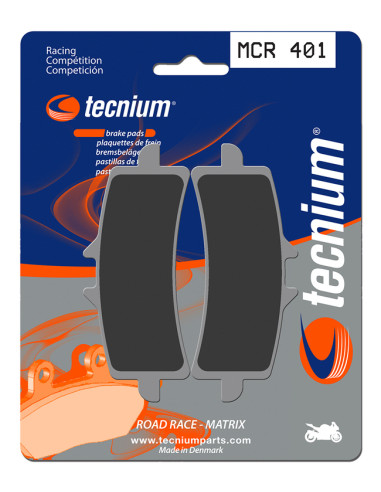 Plaquettes de frein TECNIUM Racing métal fritté carbone - MCR401