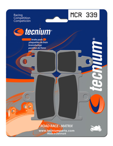 Plaquettes de frein TECNIUM Racing métal fritté carbone - MCR339
