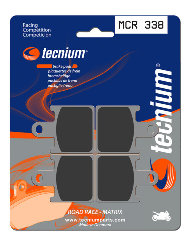 Plaquettes de frein TECNIUM Racing métal fritté carbone - MCR338