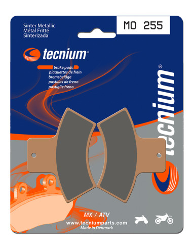Plaquettes de frein TECNIUM MX/Quad métal fritté - MO255