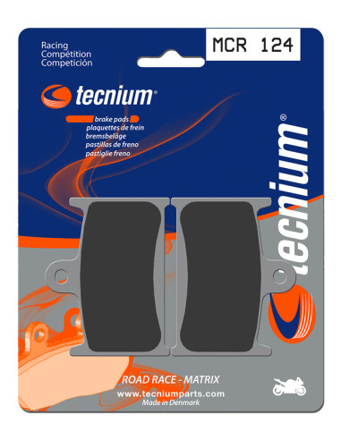 Plaquettes de frein TECNIUM Racing métal fritté carbone - MCR124