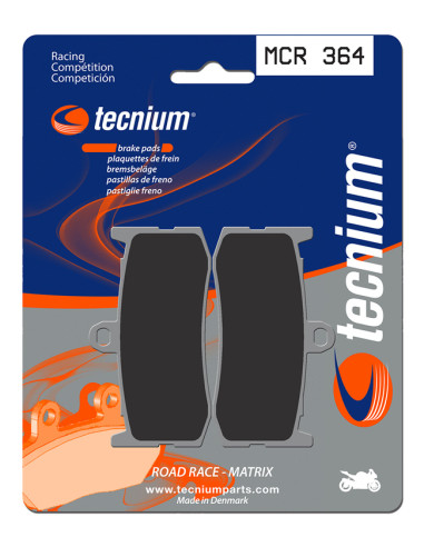 Plaquettes de frein TECNIUM Racing métal fritté carbone - MCR364