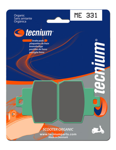 Plaquettes de frein TECNIUM Scooter organique - ME331