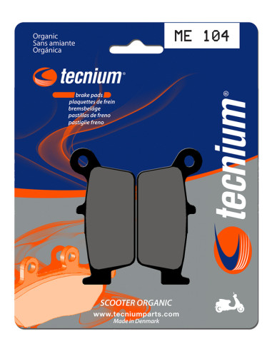 Plaquettes de frein TECNIUM Scooter organique - ME104