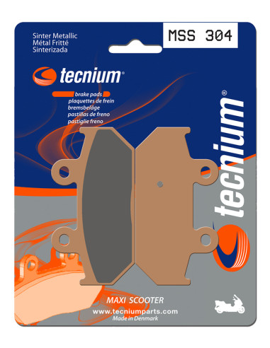 Plaquettes de frein TECNIUM Maxi Scooter métal fritté - MSS304