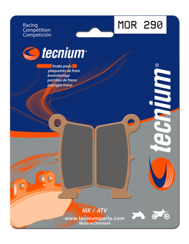 TECNIUM Racing MX/ATV Sintered Metal Brake pads - MOR290