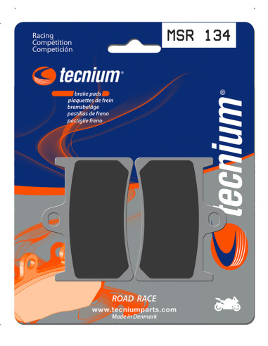 Plaquettes de frein TECNIUM Racing métal fritté - MSR134