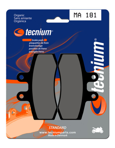 TECNIUM Street Organic Brake pads - MA181