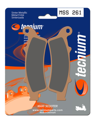 Plaquettes de frein TECNIUM Maxi Scooter métal fritté - MSS261