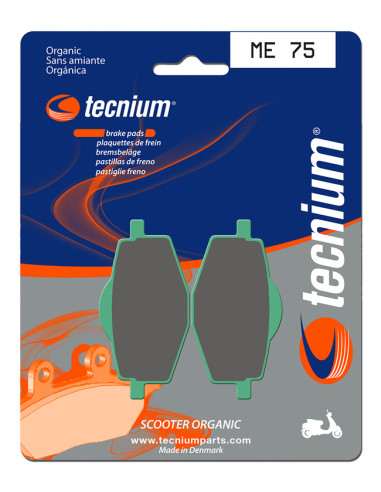 Plaquettes de frein TECNIUM Scooter organique - ME75